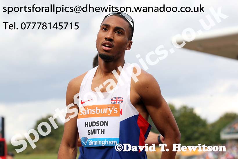 Matthew Hudson-Smith, mens 400 metres at the Sainsbury's Birmingham Grand Prix. Photos: David T. Hewitson/Sports for All Pics